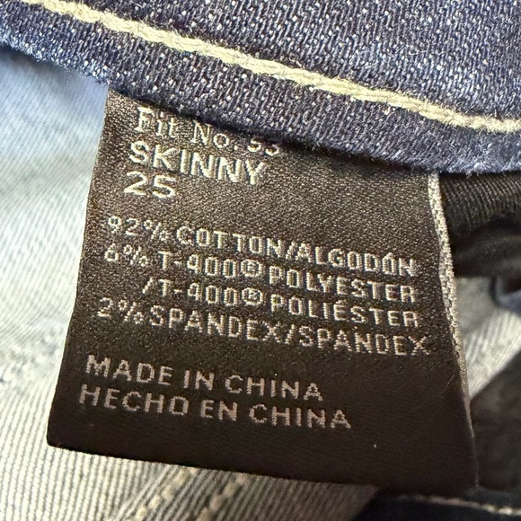 Buckle Black Fit no. 53 Ankle Skinny Jeans Women 25 Distressed Whiskered Stretch - Picture 8 of 9